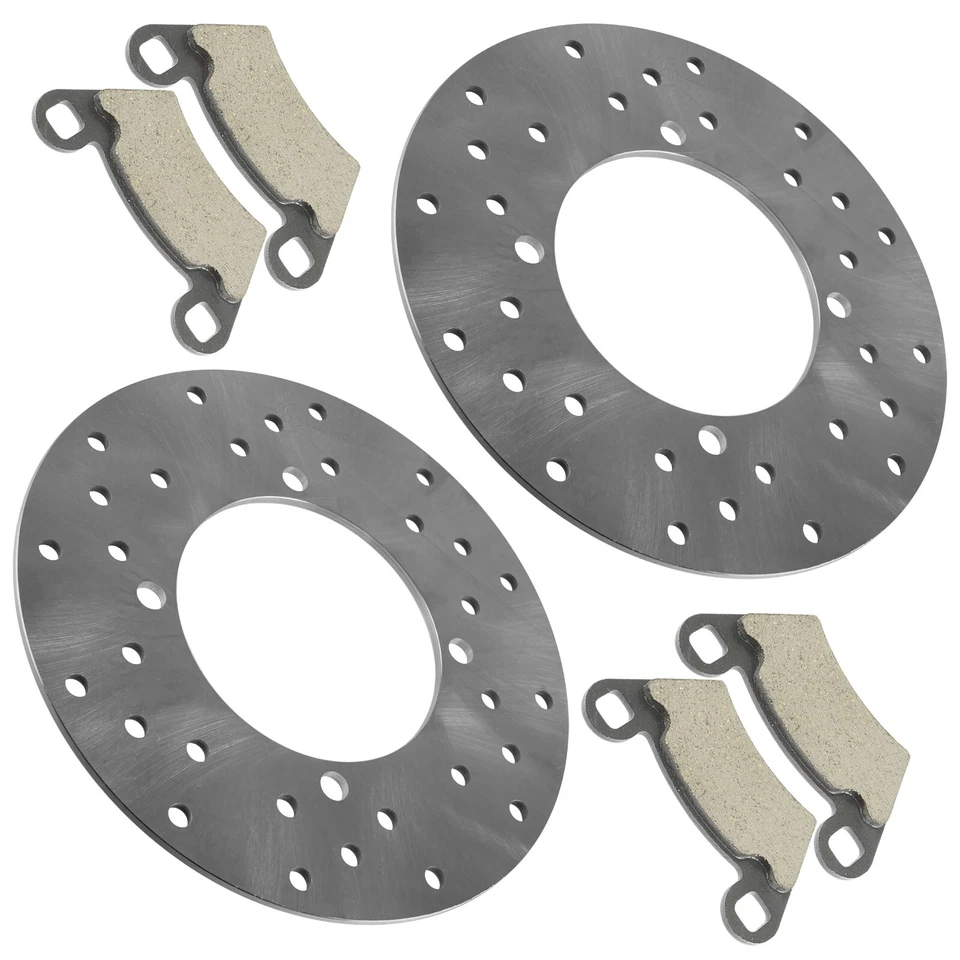 2 rotores de disco de freno trasero con pastillas para Polaris RZR 4 800 2010 2011 2012 2013 2014 Foto 4 de 4