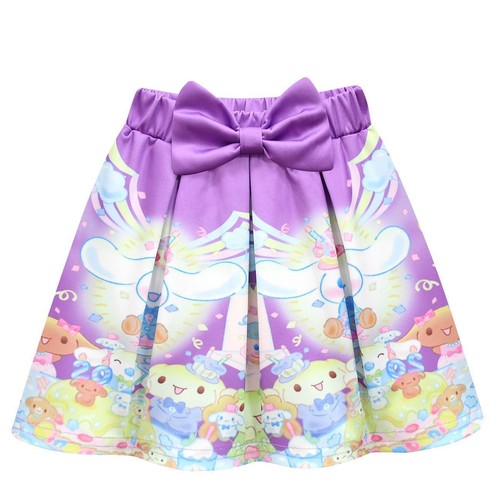 Cinnamon Dog 3-10 Year Old Girl Skirt Three Piece Set T-shirt+Skirt+Bag - Picture 8 of 36