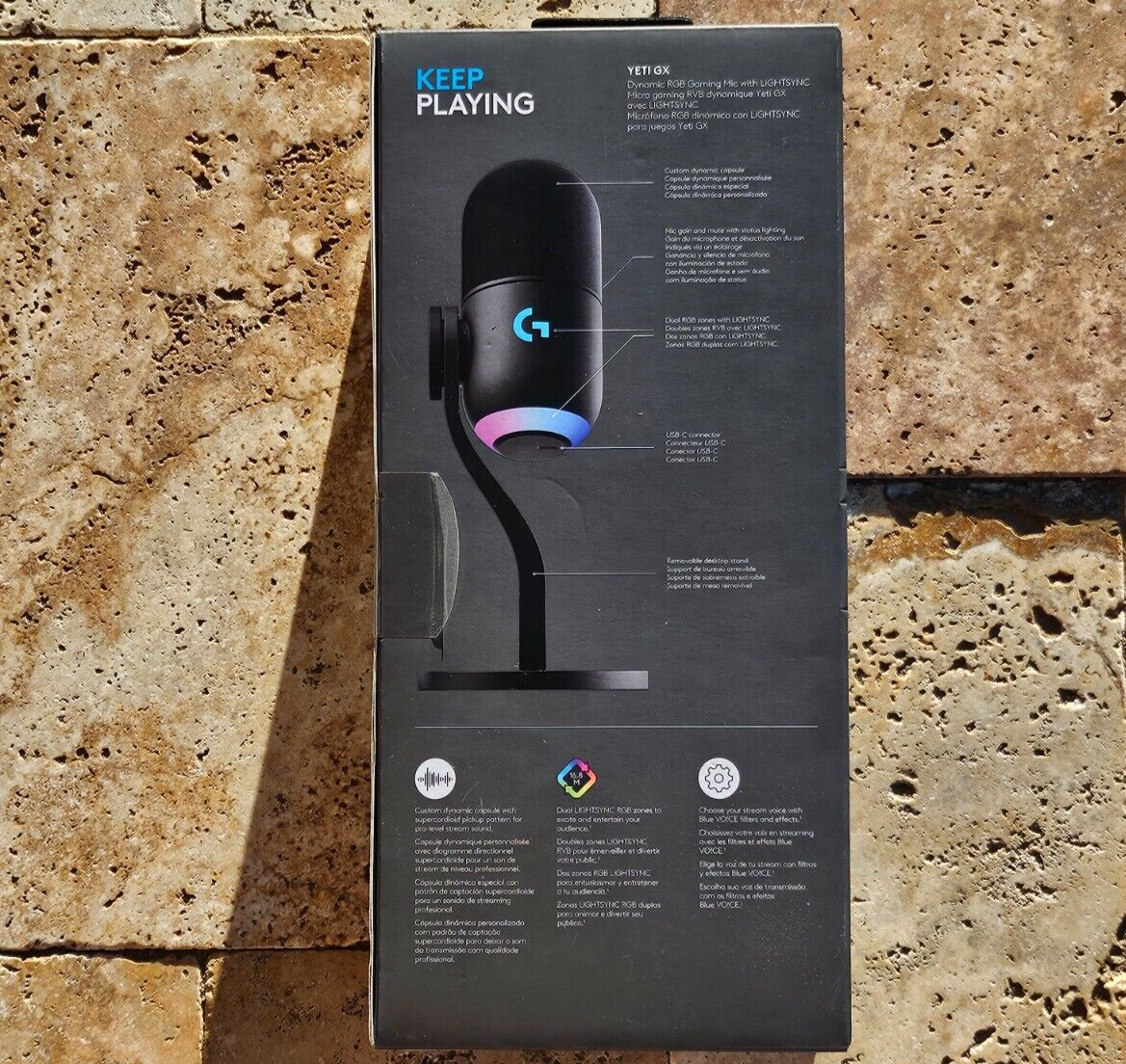 🌟🎈 Logitech YETI GX Dynamic RGB Gaming Mic with LIGHTSYNC 988