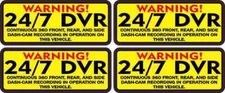 [4x] 2.5in x 1in Warning DVR Recording Sticker Car Truck Vehicle Bumper Decal