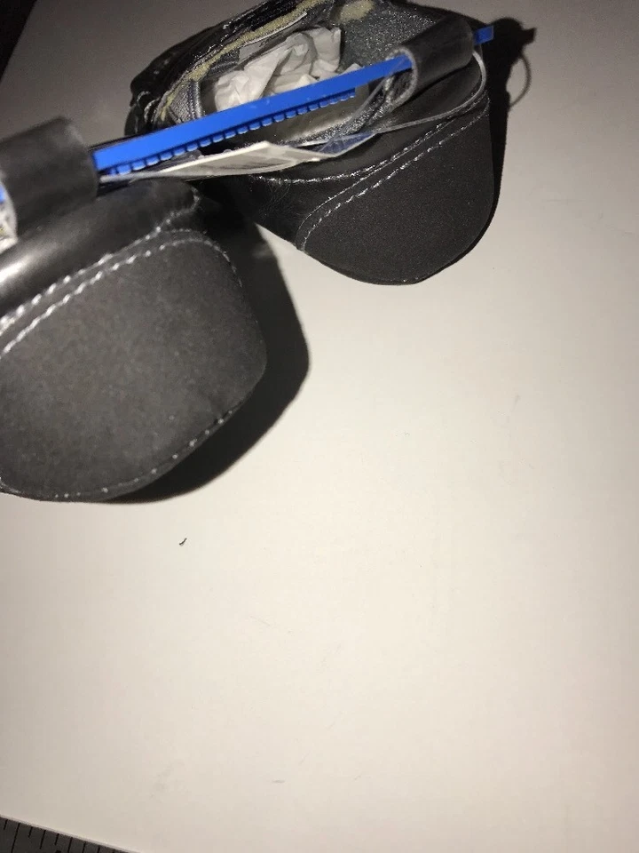 Zapatos sin cordones para cuna NOOKIE DOKIE para bebés niños NEGROS talla 3 (9-12M) NUEVAS etiquetas Foto 4 de 4