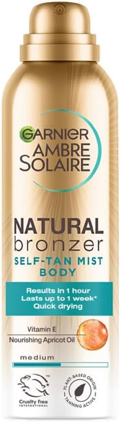 Garnier Ambre Solaire Bronzer Sun Tan Spray Medium, 150Ml