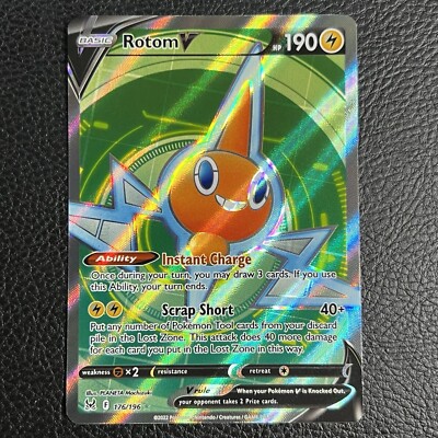Rotom V (Full Art) SWSH11: Lost Origin #176/196 Ultra Rare Pokemon