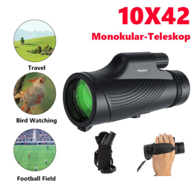 Monokular teleskop Fernglas 10X42 HD telescope fernrohr Zoom Handy spektiv DE