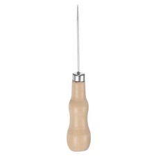 Handwork Sewing Awl Reed Wood Straight Head Leather Punch Hole Tool, Log Color