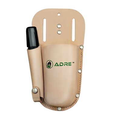 ADRE Leather Pruner Holster for Pruning Shears-With Solid Carbide Sharpener Tool