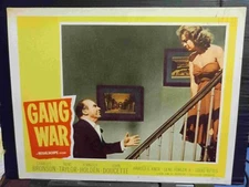 4 Lobby Cards 1958 GANG WAR Charles Bronson Jennifer Holden city concrete hell