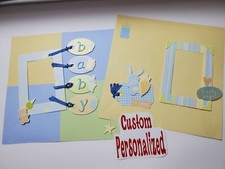 Scrapbook Paper 3D Pages Handmade 12x12 Customized Personalized Baby Boy Child