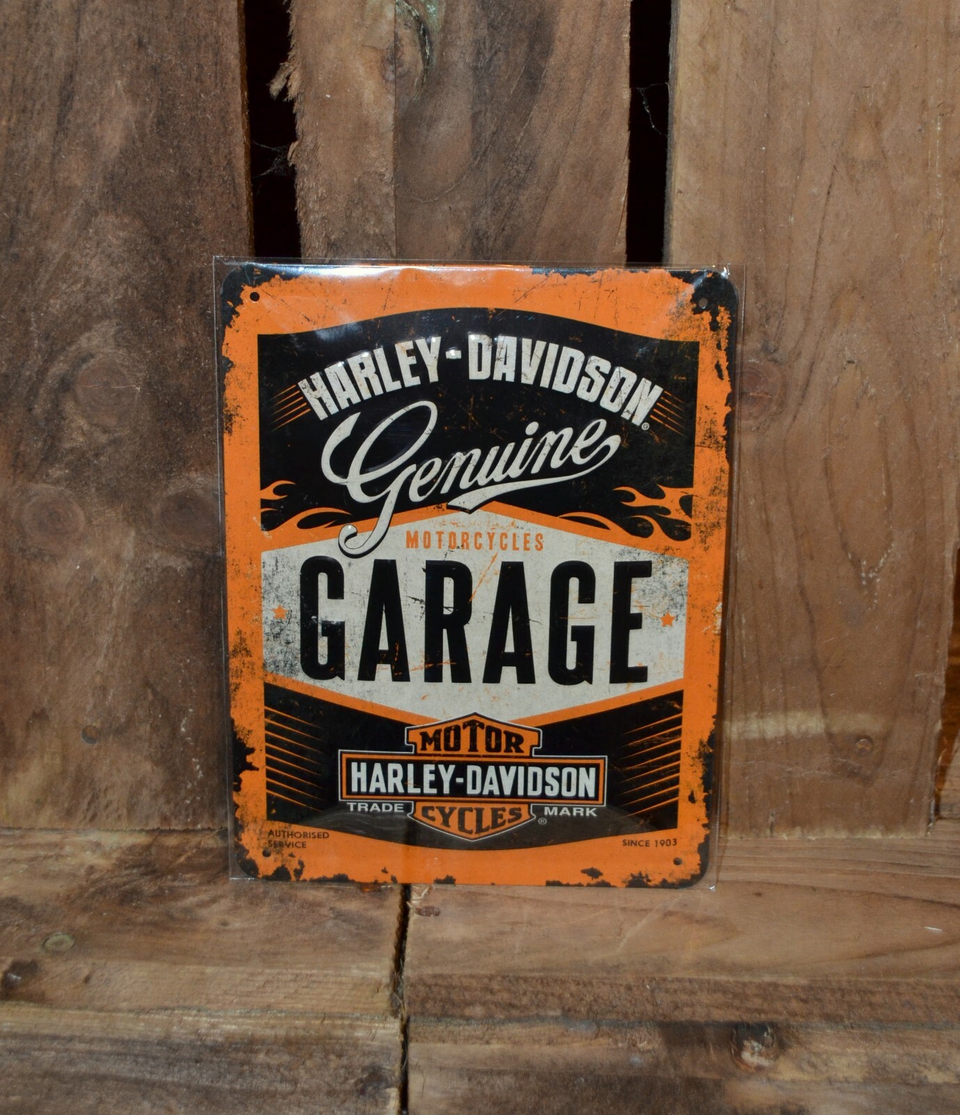 Harley Davidson Garage Metal Sign Medium Vintage look Retro Tin Sign.