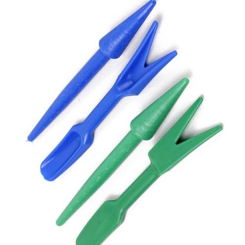 2 Set Plastica Giardino Widger Dibber Trapianto Strumenti Piantagione Colore Casuale - Foto 3 di 7