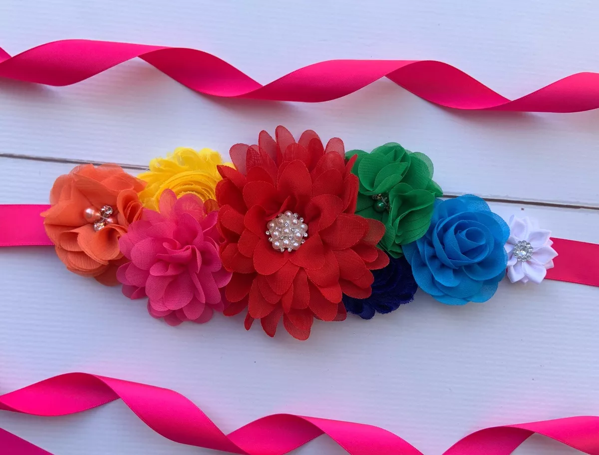 Flower belt for baby cheap shower