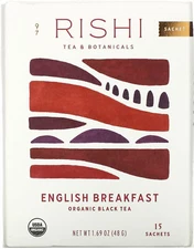 Rishi Tea English Breakfast Tea - 15 sachets (Pack of 3)