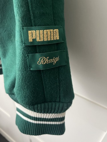 Varsity jacket puma x rhuigi collab, vintage inspired college letterman green - Picture 6 of 6