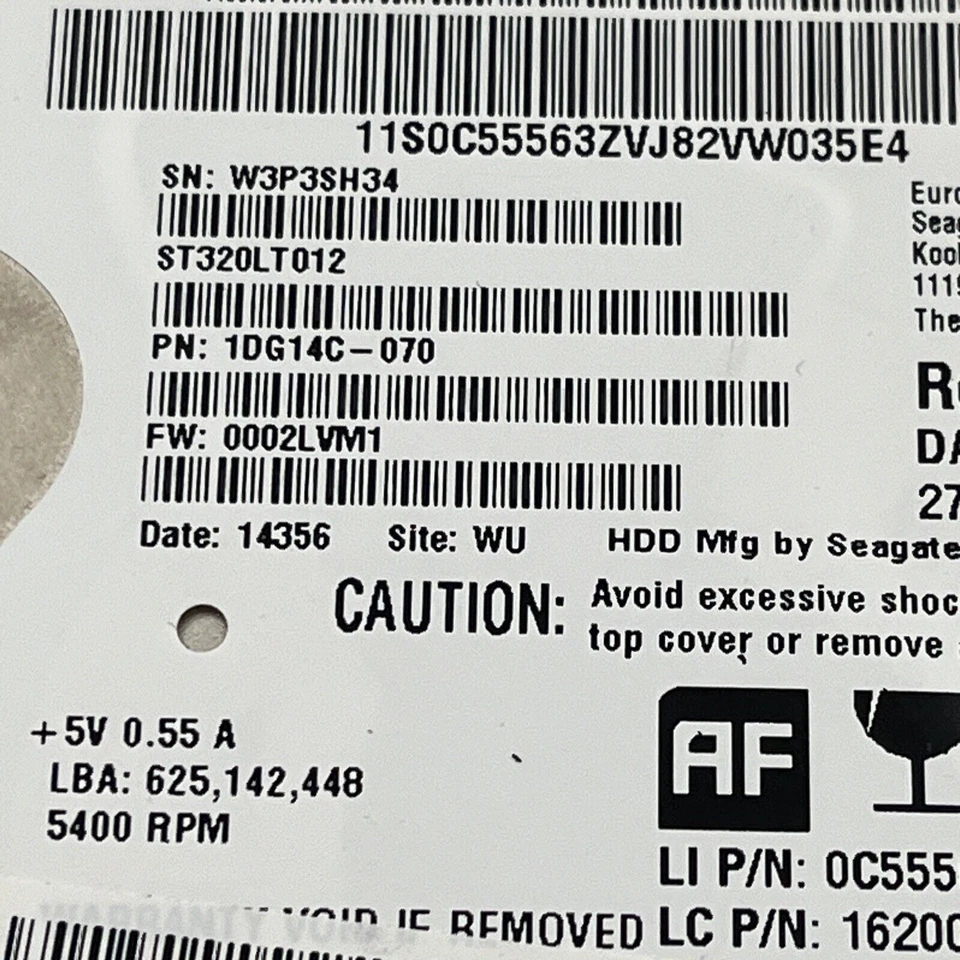 Seagate 320GB Sata Laptop HDD 2.5" - Momentus Thin - Image 4 of 4