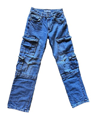 GARAGE Denim Cargo Jeans Pants - Women