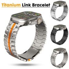 Titanium Link Bracelet Band for Apple Watch 11 10 9 8 7 6 5 SE 40-49mm Ultra 3 2