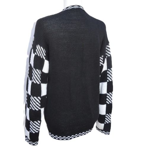 BellePointe VTG Medium Cardigan Sweater Black White Grand Piano Keys Music Notes - Picture 14 of 23