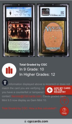 MTG✨BITTER ORDEAL FOIL✨Future Sight CGC Quad 9's+ MINT RARE
