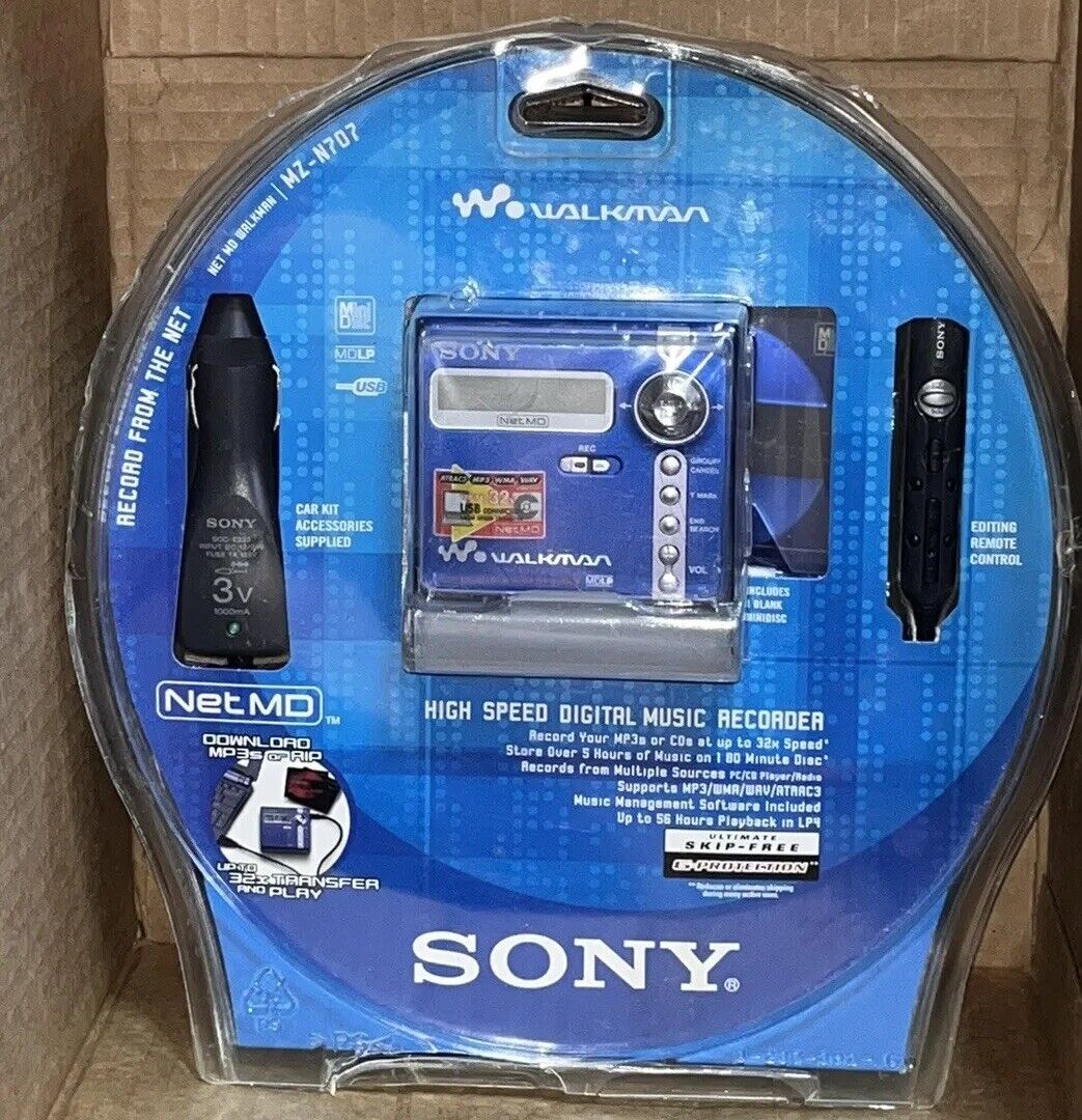 Sealed 💽 SONY MZ-N707 MDLP mini disc portable NET MD Sealed 💽 SONY MZ-N707 MDLP mini disc portable NET MD
