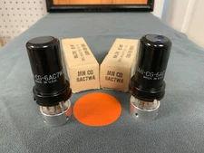 2x GE 6AC7WA JAN R.F. Amplifier Pentode Tubes - NOS - NIB - Sencore TC162 Tested