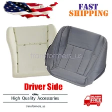 Driver Bottom Leather Seat Cover Gray & Foam Pad Fits 1996-2000 Toyota 4Runner