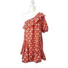RHODE x Target Lotus Floral Print One Shoulder Mini Dress Sz L