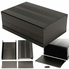 Black 150 105 55mm Aluminum PCB Instrument Box Enclosure Electronic Project Case