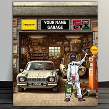 PERSONALISED MECHANIC GARAGE WORKSHOP CAR FATHER DAD METAL WALL SIGN MEC01