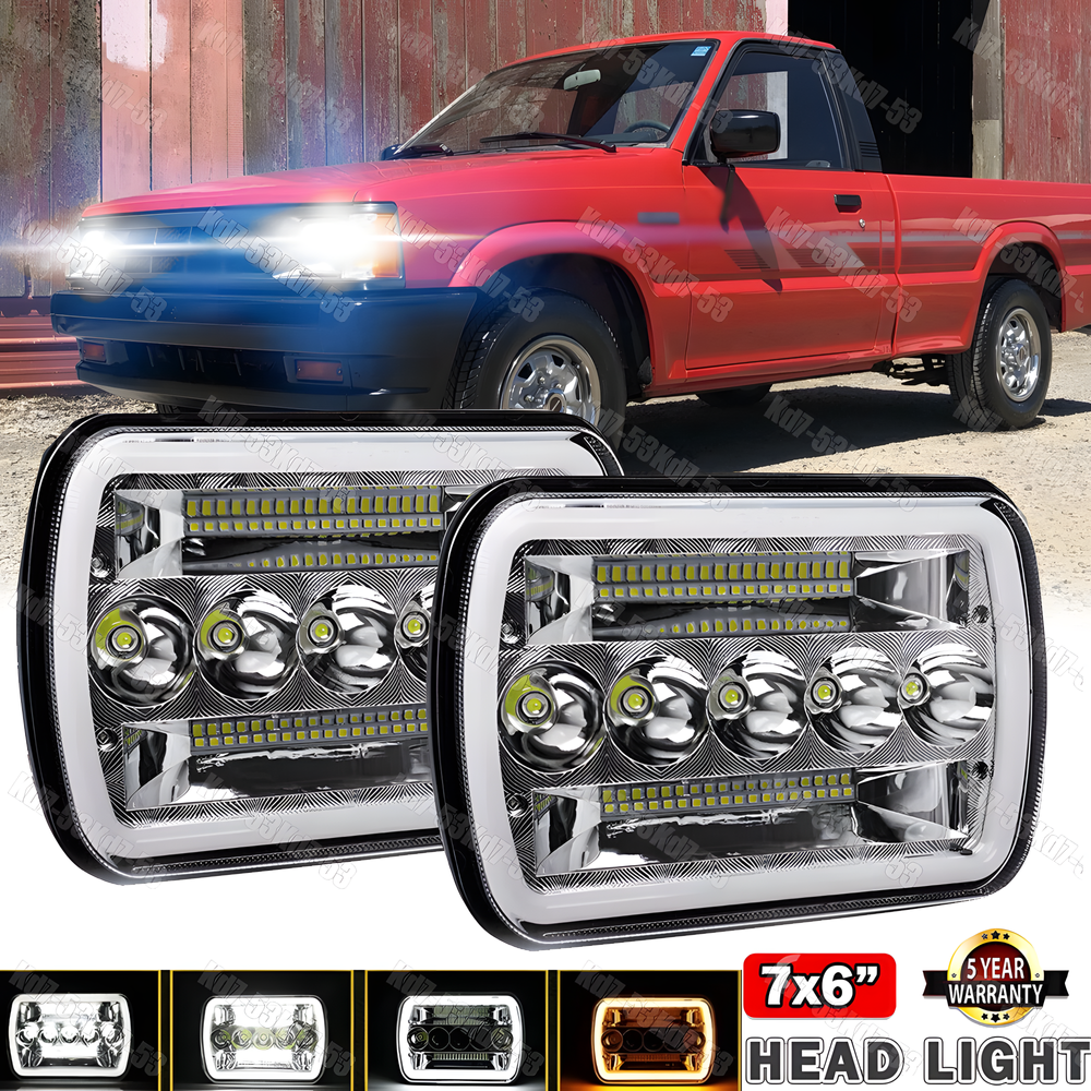 For Mazda B2000 B2200 B2600 RX-7 GLC Pickup 2pcs 7x6