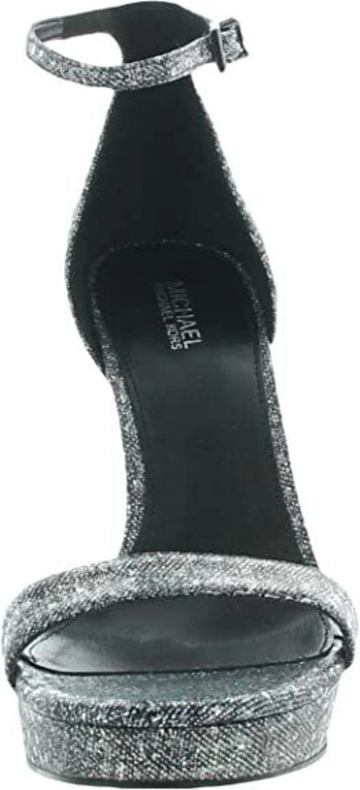 Abito donna Michael Kors Margot antracite metallizzato tacco (taglia 6) nuovo con scatola