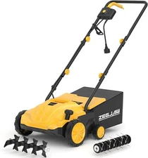 Electric Dethatcher and Scarifier, 13” 12Amp Lawn Dethatcher with 4-Position ,,,