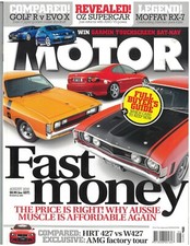 MOTOR Magazine August 2010 HSV HRT 427C ED0001 HSV W427 Audi A1 TFSI VW Golf R