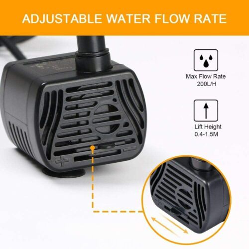 Mini Wasserpumpe Tauchpumpe USB Springbrunnen Pumpe Für Teich Garten Aquarium - Bild 2 von 6