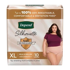 Depend Silhouette Max Abs Underwear Pink Female X-Large PK of 10