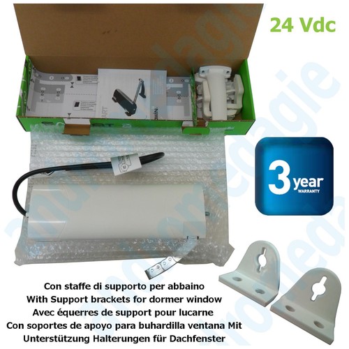 Moteur Pour Lanterneau Comunello SMART 24V Blanc + Supports De Lucarne Blancs - Neuf