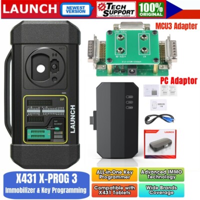Launch X431 X-Prog 3 Immobilizer IMMO Key Progarmmer & MCU3 Adapter & PC Adaptor