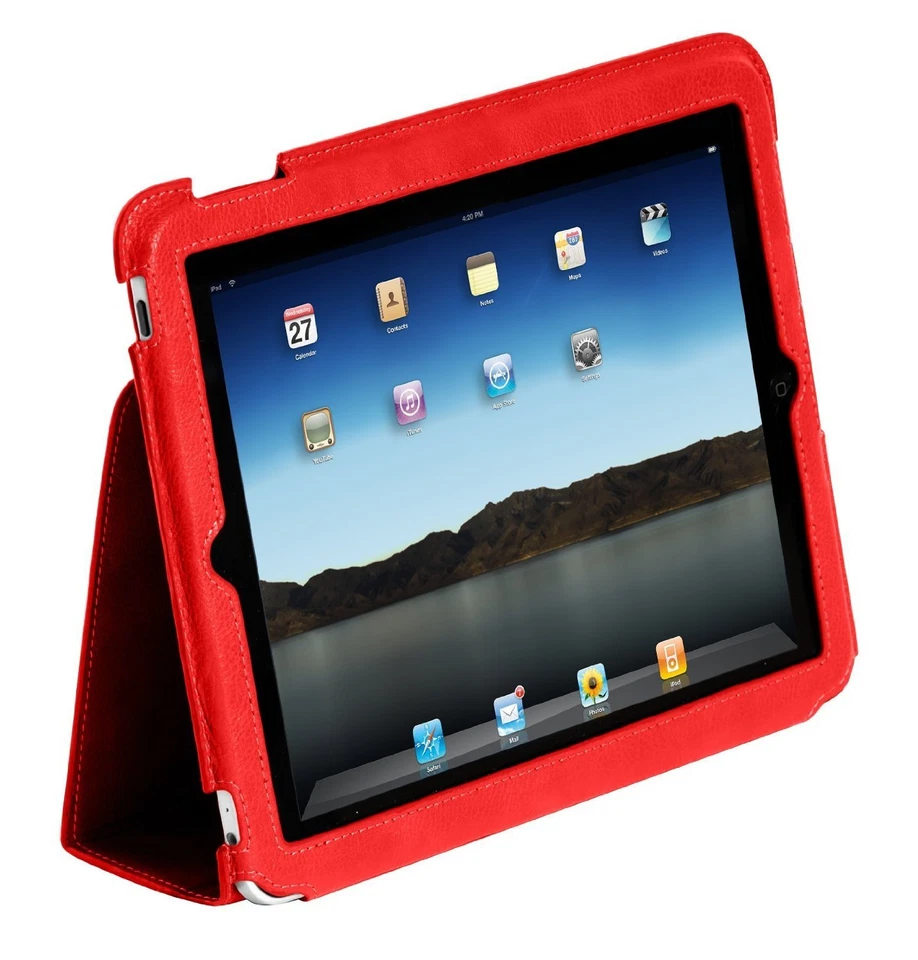  Funda tipo folio iHome Slim Fit roja para iPad 2 IH-IP1102R Foto 2 de 4