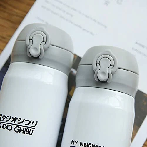 My Neighbor Totoro Termo Frascos de vacío Acero inoxidable Botella de agua de 16 onzas Foto 3 de 4