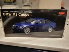 Kyosho BMW M3 CS E46 Coupe 1/18 Scale Dealer Model Car Very Rear Metallic Blue