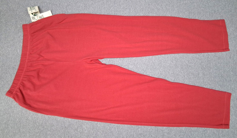 NWT Vtg SJB Sport  Stretch Comfort Wear Pants~Melon~Pockets~Elastic Waist~XL