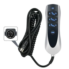 For Okin 7 Button 7 Pin Lift Chair Recliner Remote Handset with USB / Bluelight