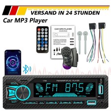 Autoradio mit USB Bluetooth Freisprech SD Aux FM 7 Farben CD 1DIN MP3-Player