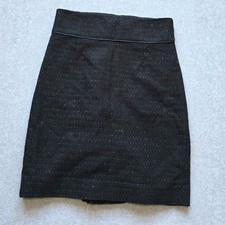 Antonio Melani Black Sparkle Tweed Pencil Skirt Women's Size 6 Knee Length