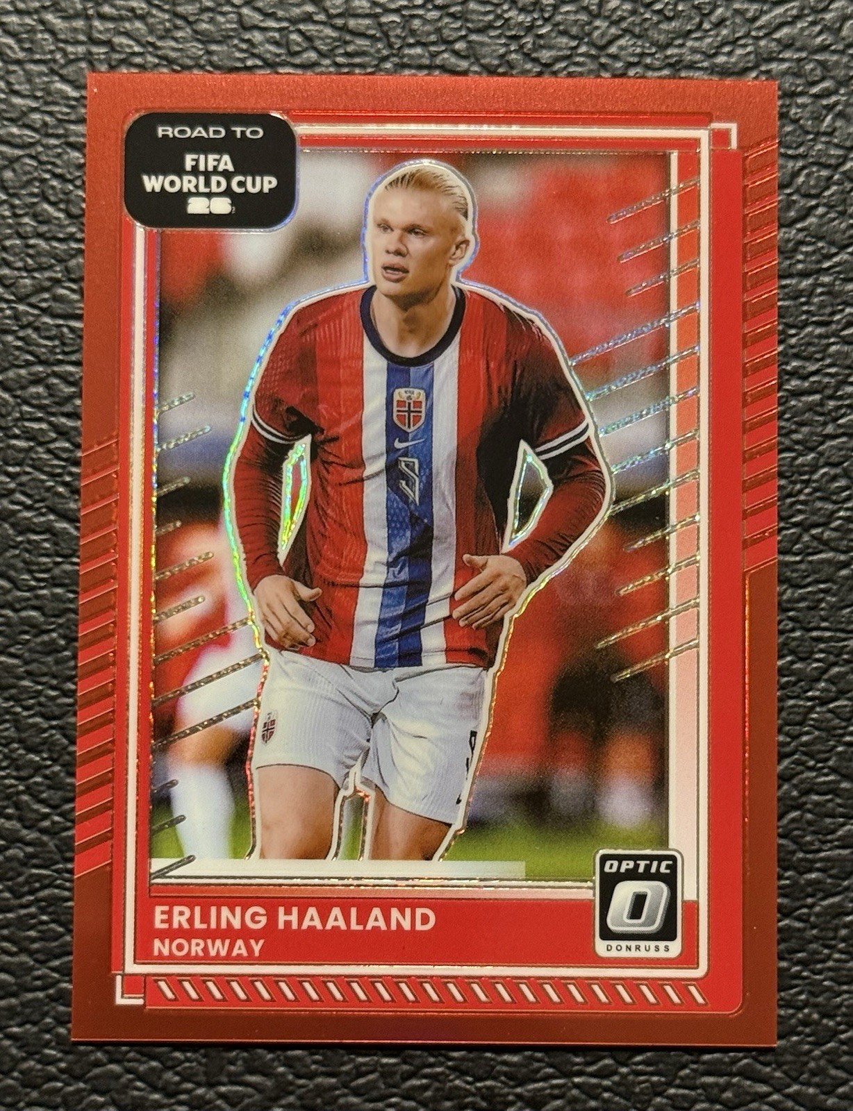 2025-26 Donruss Road to World Cup ERLING HAALAND 170 Optic Red Prizm /199 Norway