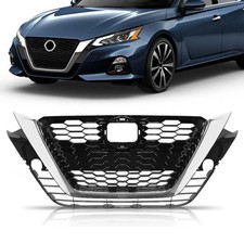 Front Bumper Grille Black With Chrome Grill Honeycomb For 2019 Nissan Altima