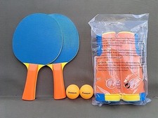 Harvil Table Tennis Set - Retractable Net, 2 Rackets, 2 Balls, 1 Mesh Bag Set