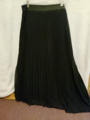 Lavish XL maxi length lined pleated black skirt Goth/grunge/dark party/formal