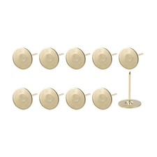 20Pcs Upholstery Nail Tacks 19x30x1.4mm Iron Flat Head Push Pins Gold Tone