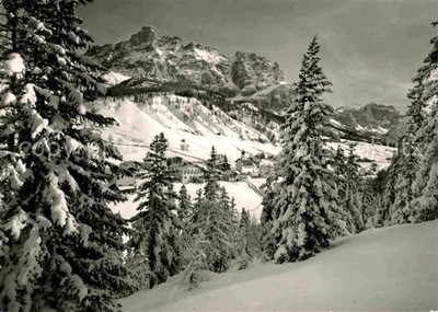 San Cassiano Badia Winterpanorama Dolomiten Val Badia
