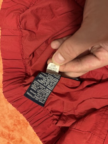 Giacca a vento anni 90 Tommy Hilfiger colorblock spellout rosso navy grande p1 vintage - Foto 13 di 15